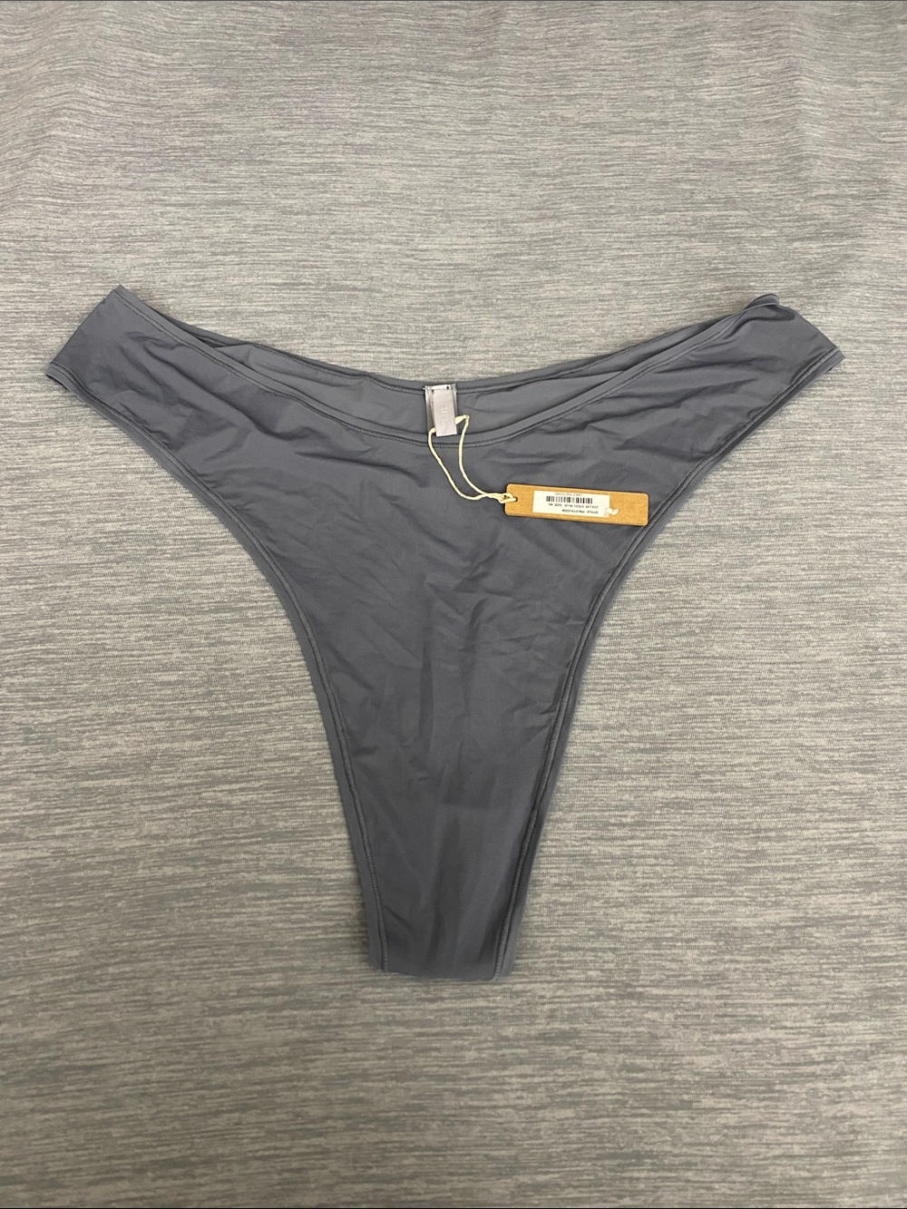 3/$30 SKIMS High-Cut Thong Panty in Charcoal